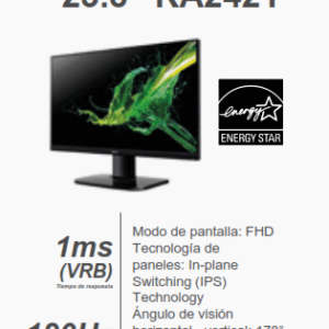 MONITOR ACER 23.8" KA242Y