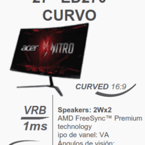 MONITOR ACER CURVO 27" ED270